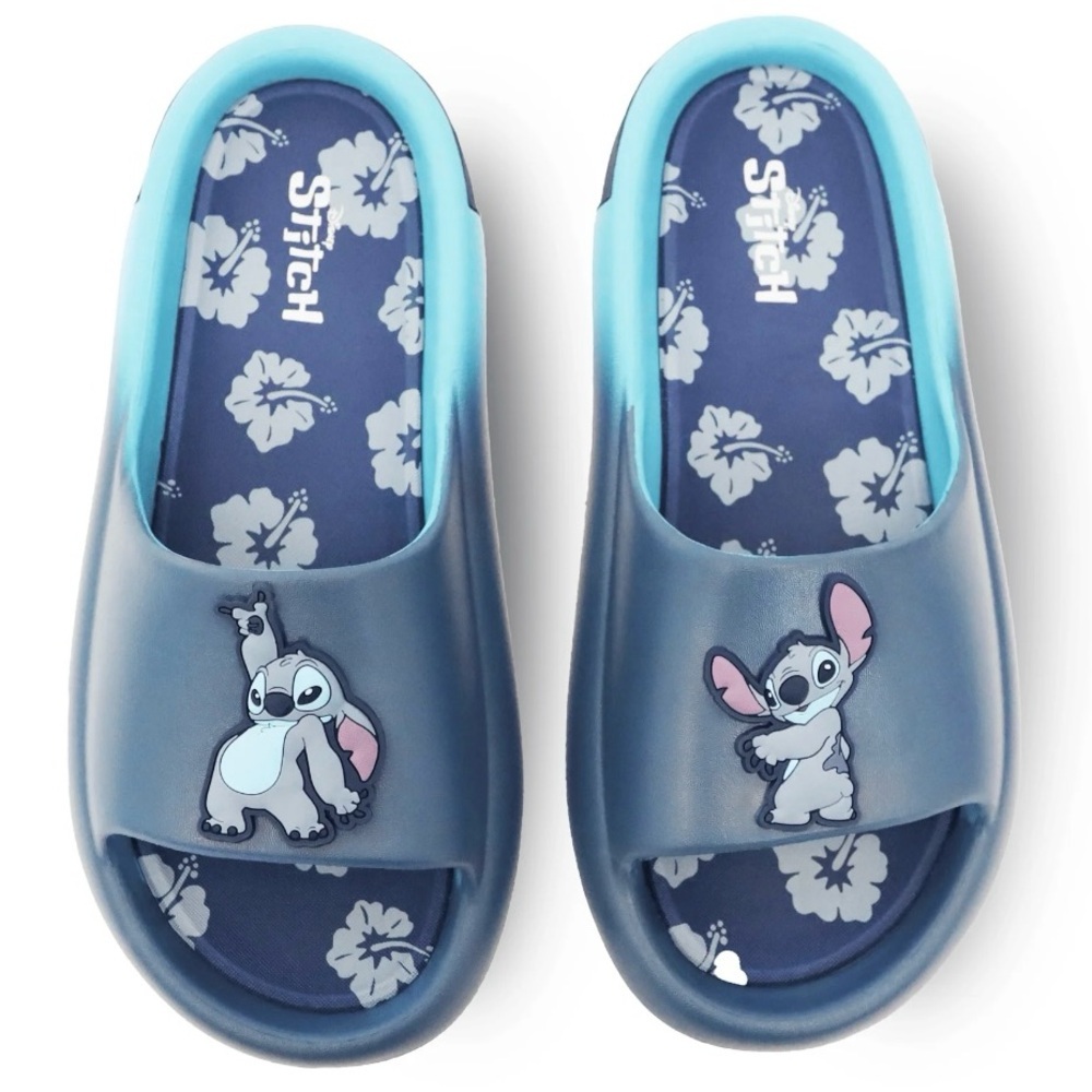New Disney Stitch Slide Sandals Mens 13 Ombré Summer Pool Beach Vacation Lilo - Picture 4 of 5
